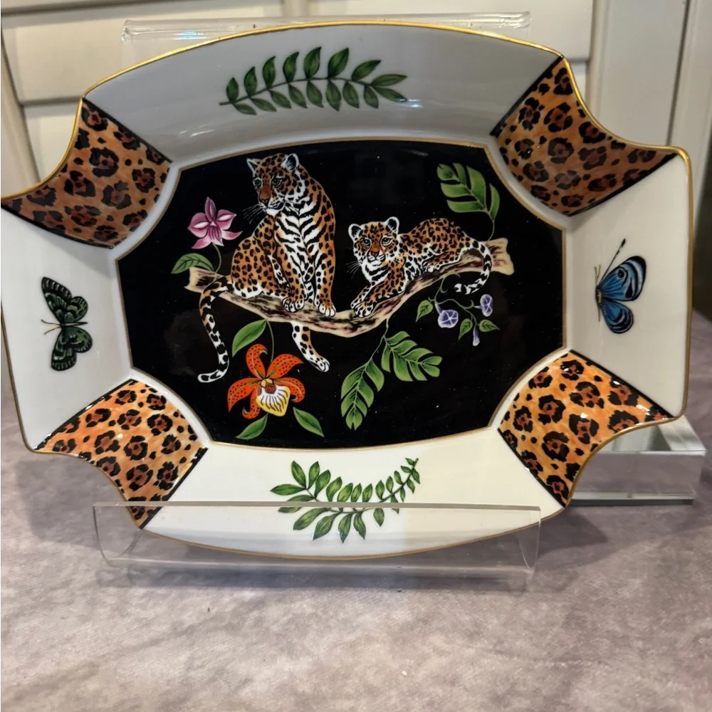 Lynn Chase jaguar, Jaguar‎ ,RareLeopard Print Decorative Tray